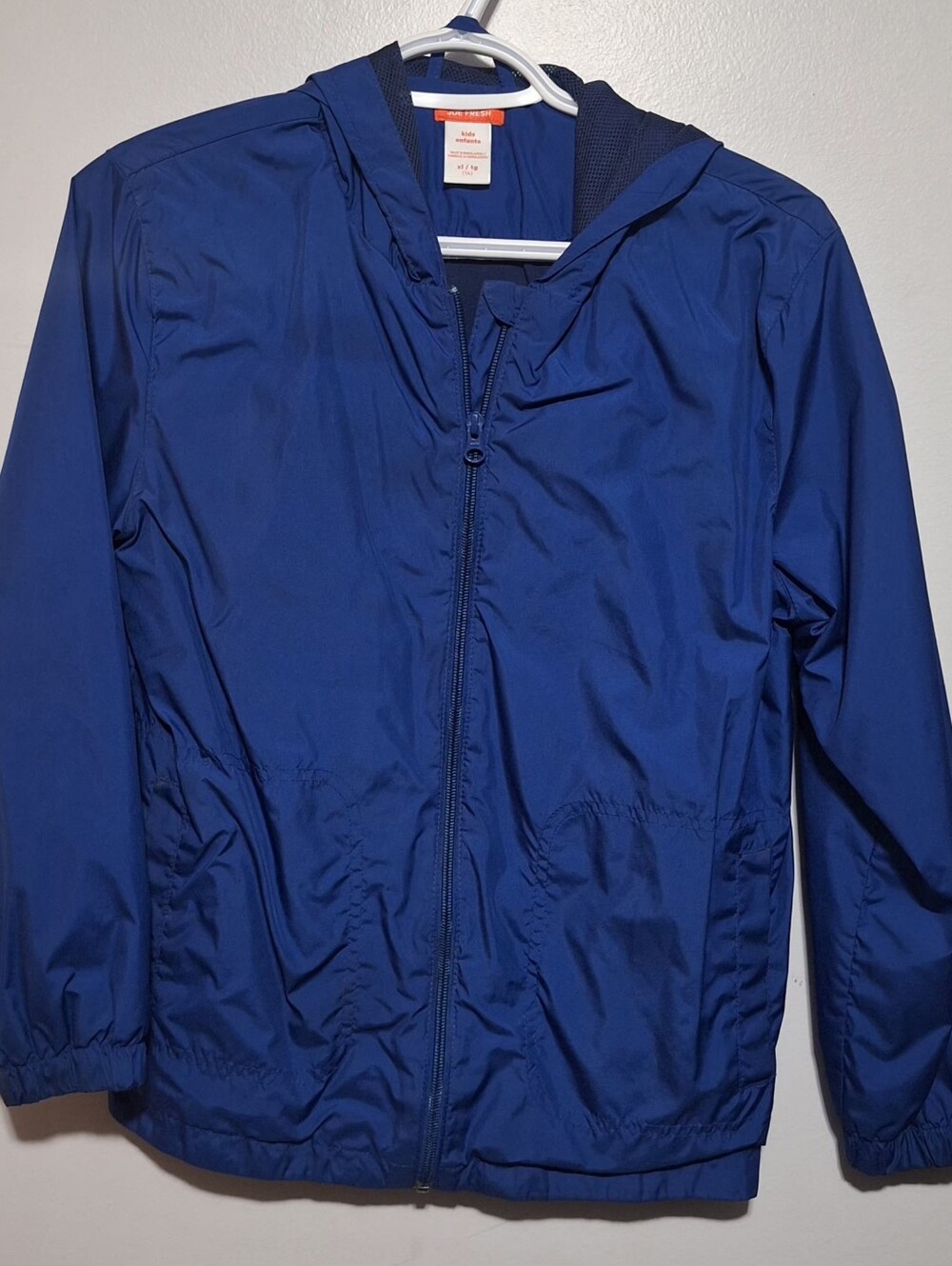 XL Joe Fresh Kids Hooded Rain Jacket - Blue